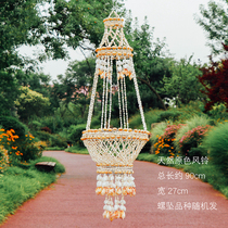 Listen to the sound of the Sea natural shell wind chimes large 90cm living room ornaments handmade crafts men and women friends birthday gifts