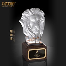 Crystal trophy custom-made creative authorization competition bank financial insurance lettering animal shape high-grade atmosphere