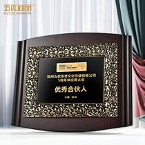 Round wooden authorization medals custom-made lettering to join the honor plaque appointment letter high-grade atmosphere