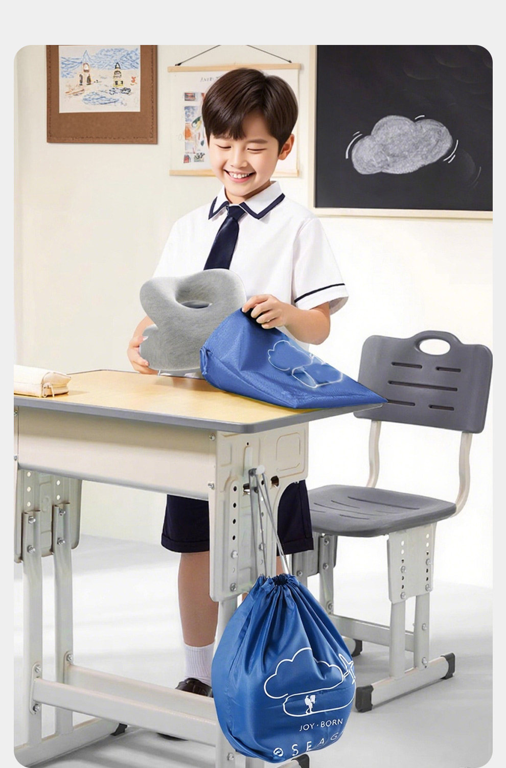 Nap подушка 午睡枕小学生趴睡枕儿童趴趴枕午休枕头教室桌上趴睡神器午觉抱枕 OSEAGLE