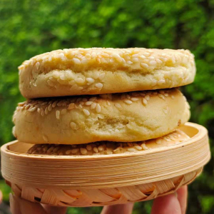 传统手工麻饼老式芝麻饼馅饼