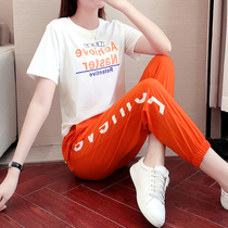 Tide brand CVY sports suit women 2021 summer new foreign style loose hip hop casual fashion short sleeve two-piece set