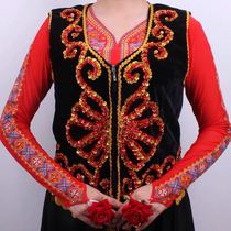 Xinjiang Dance Costume Ladies short Machia wearing Everest Flowers Kan Shoulder New Uyghur Stage Performance Female