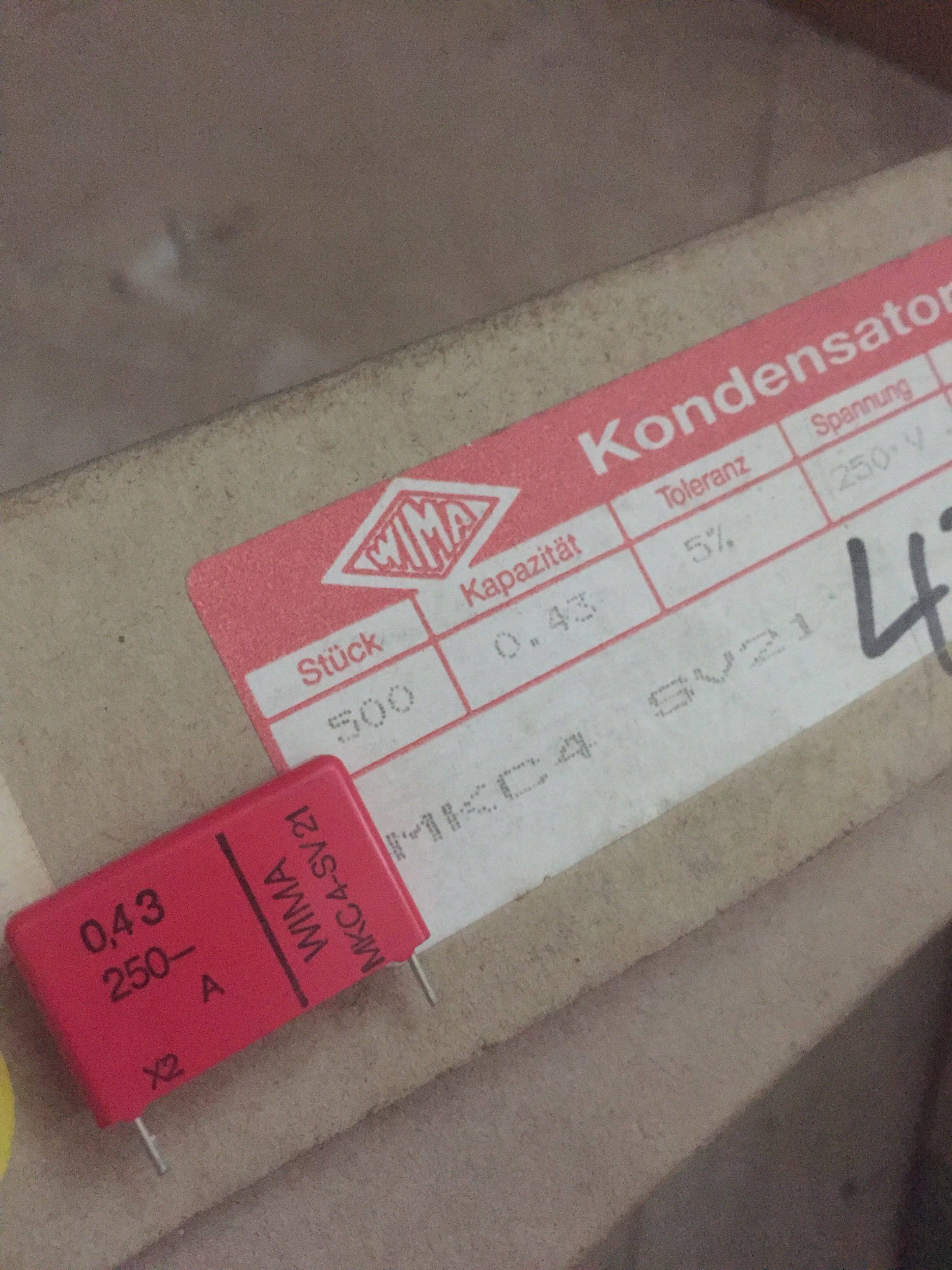 WIMA German WIMA HVC capacitor MKC4-SV21 0 43UF 250V 5%