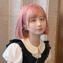 Cute student bobo head fake mother wig shoulder-length womens mens products cd cross-dressing short straight hair air bangs