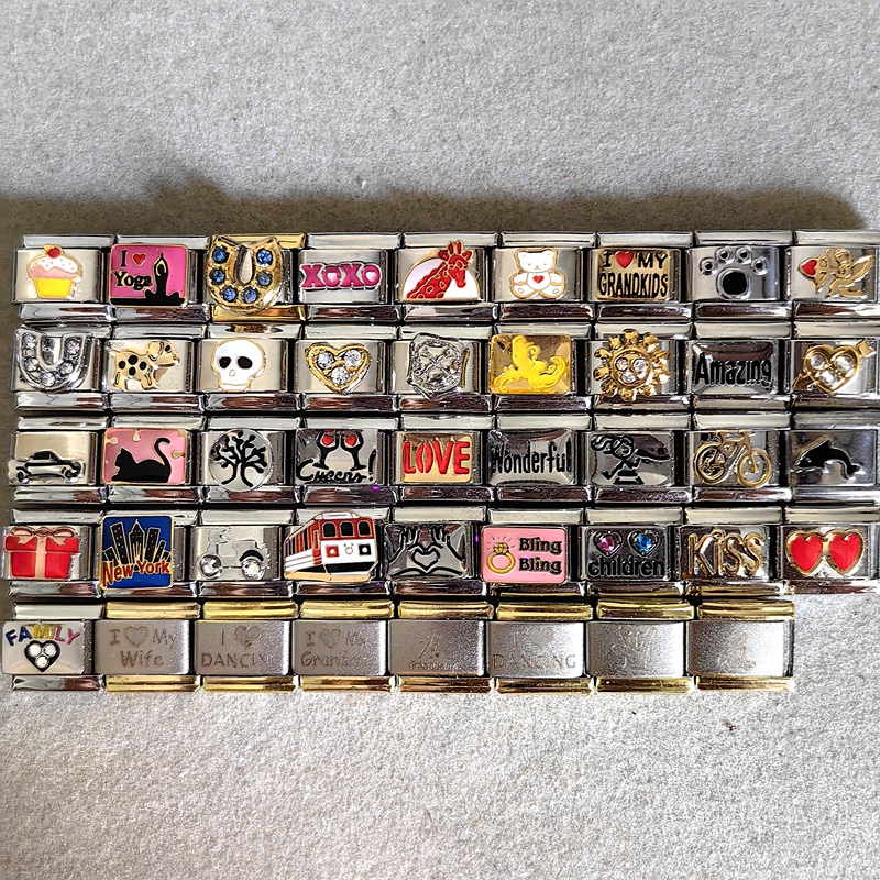 Italian Modular Bracelet Patchwork Elastic Bracelet 148