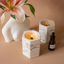 Hexagon Cup scented candles soothe the nerves to help sleep in the bedroom fragrance ornaments niche high-end gift set with hand gift box