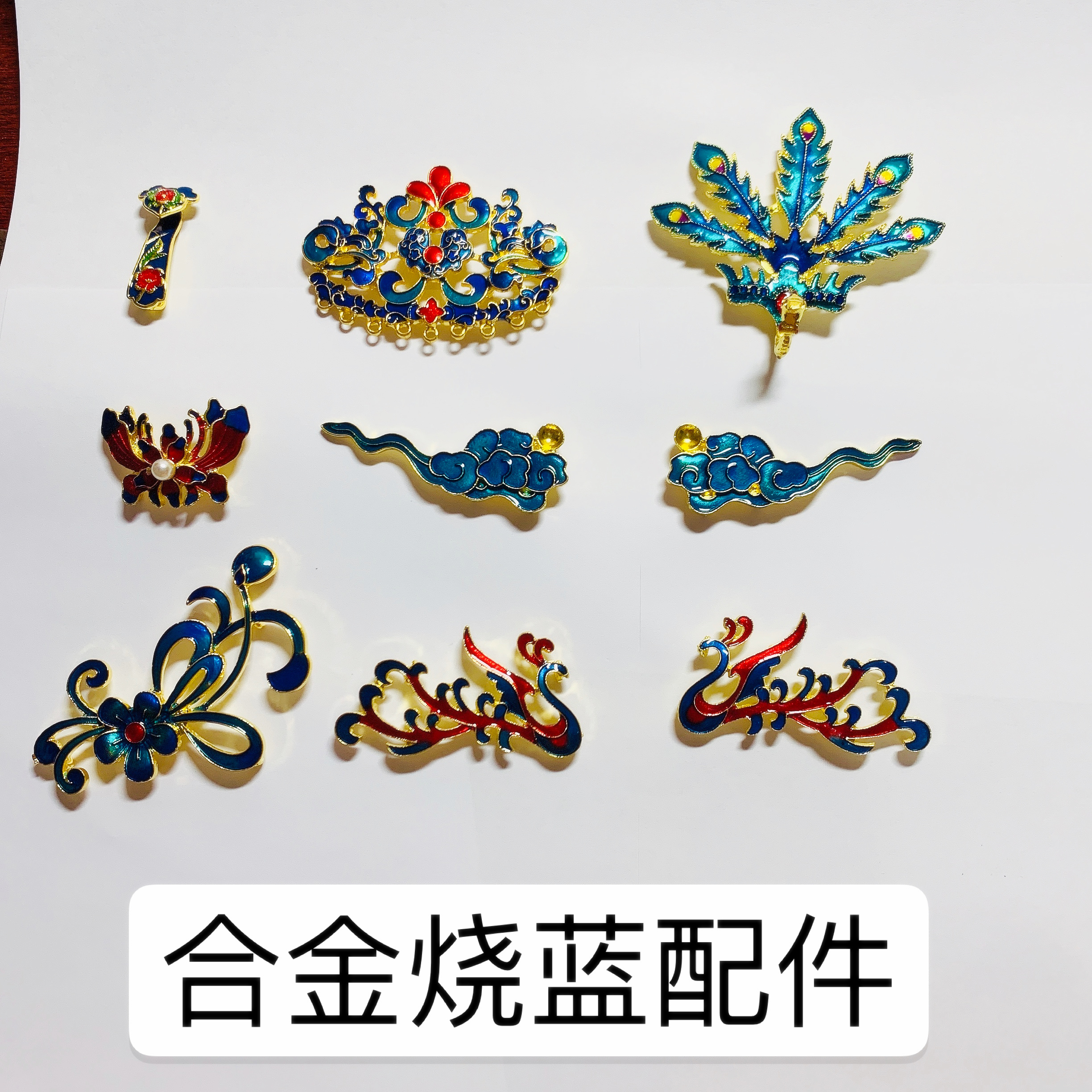 diy ancient style bridal headdress Alloy Phoenix handmade material Hairpin accessories Crown Phoenix crown jewelry accessories