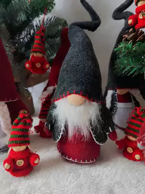 Christmas Day decorative plush dwarf elf cloth art desktop ornaments home accessories decoration supplies