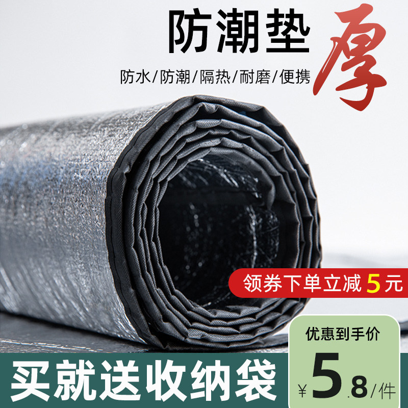 Moisture-proof mat Outdoor beach camping household tent waterproof sleeping mat portable thickened spring tour aluminum film picnic mat YQ