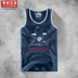 Mặt nạ cotton Kimura Sanshe V-Vendetta V 煞 Đừng di chuyển nhóm cá tính in quần áo không tay nam - Áo vest cotton áo ba lỗ trắng Áo vest cotton