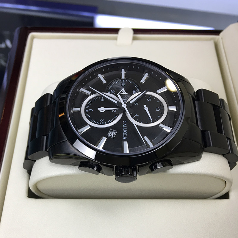 Corolla black steel belt sports men's watch personality trend waterproof men's watch six-pin watch CA1107