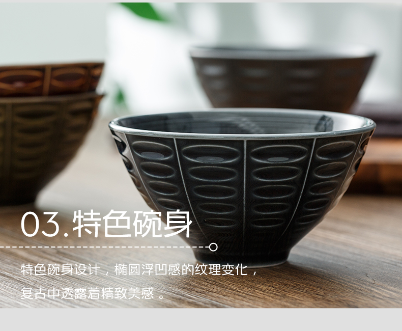 The Import to restore ancient ways round bowl ceramic bowl household bowls ceramic bowl individuality creative deep bowl bowl a single thin at your job
