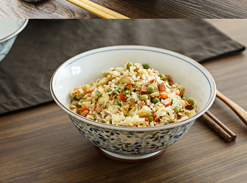 Ceramic bowl bowl of soup bowl rainbow such use imported from Japan and Japanese household tableware mercifully rainbow such always pull rainbow such always eat bread and butter