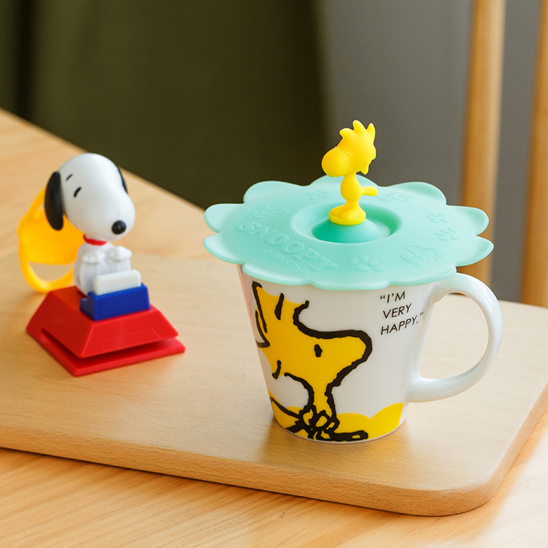 SNOOPY SNOOPY, Charlie brown, the import mark glass ceramic cup with cover domestic cartoon cup ultimately responds cup