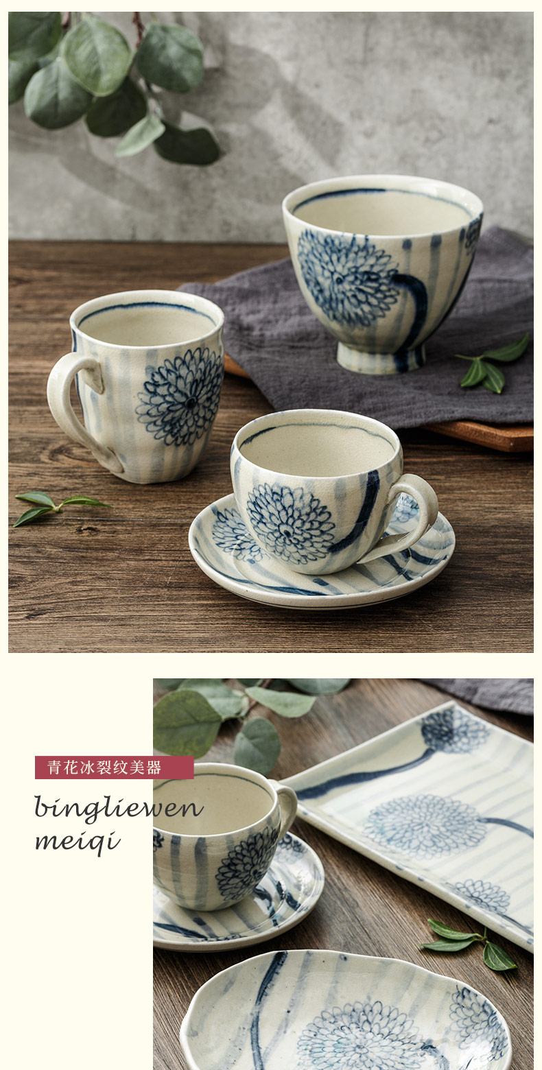 ZongShan up Japanese the teacher hand - made ceramic keller cup coffee cup home afternoon tea Japanese glass plates