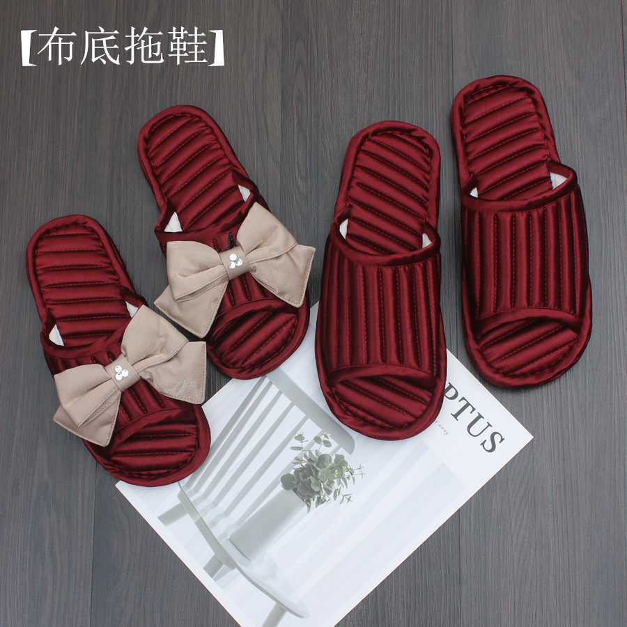 Couples Indoor Wedding Home All Season Floors Mute Slippers for men and women Warm floor Soft bottom light Spring Summer