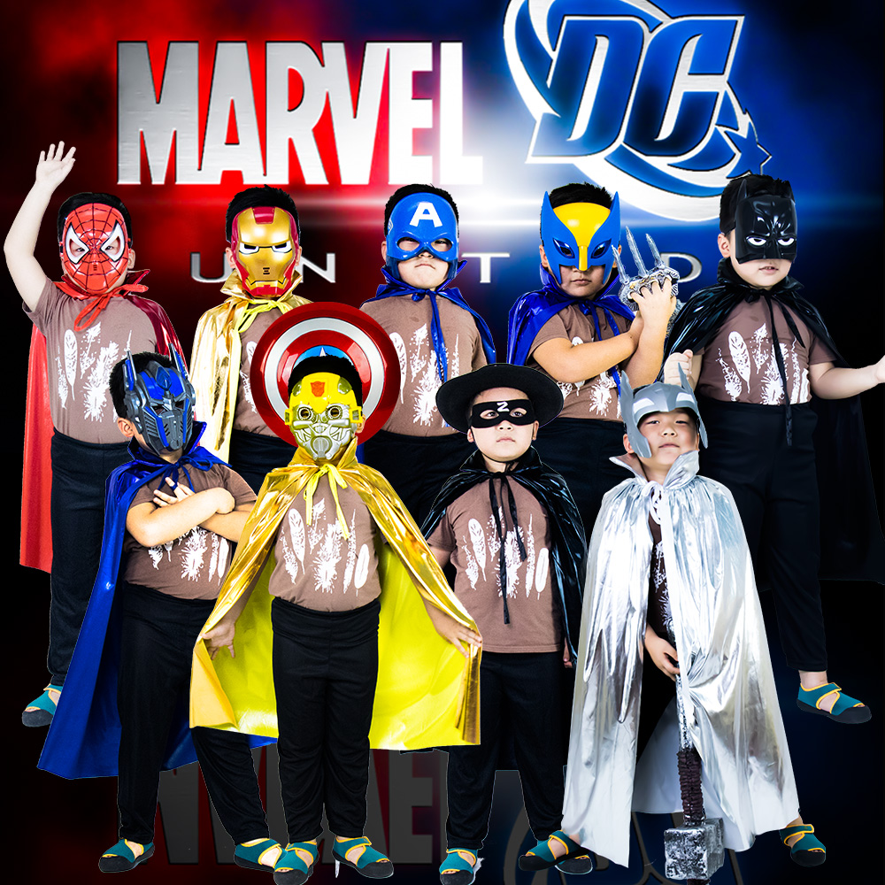 Halloween children's hero cape cape anime Avengers Captain America Spider Iron Man cape costume