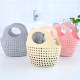 New bath blue bath basket portable large bathroom dirty clothes basket storage basket plastic small basket