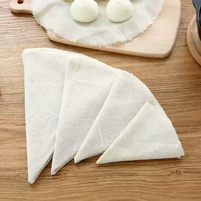 Round cotton linen steamed cage cloth kitchen steamed buns trowel floral headdress roll non-stick cage cloth cage gauze steamed cloth