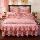 Phiên bản Hàn Quốc của mẫu váy cotton loại cotton bốn mảnh cotton bed bed bed quilt đơn giản cover 1.5 / 1.8x2m sản phẩm giường gạo