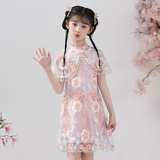 Летнее детское ханьфу, воротник, ципао, тонкая летняя одежда