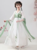 Шифоновое ханьфу, летнее детское тонкое платье, китайский стиль, детская одежда, короткий рукав
