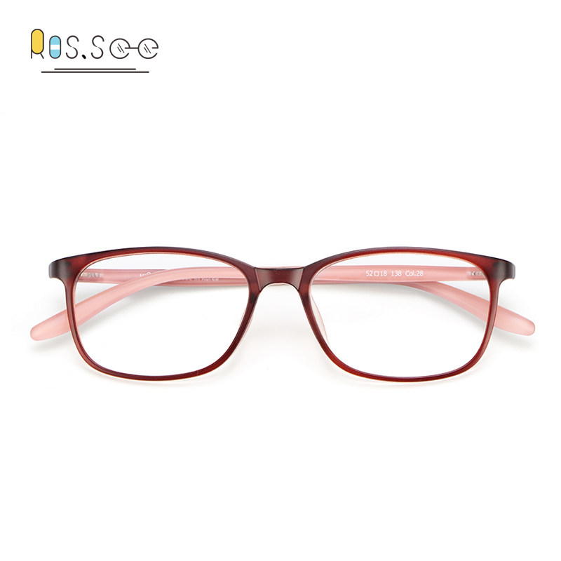 Korea tr90 with myopic glasses frame ultra - light frame large face glasses frame for men and women eyes BAO WEN frosted black brown
