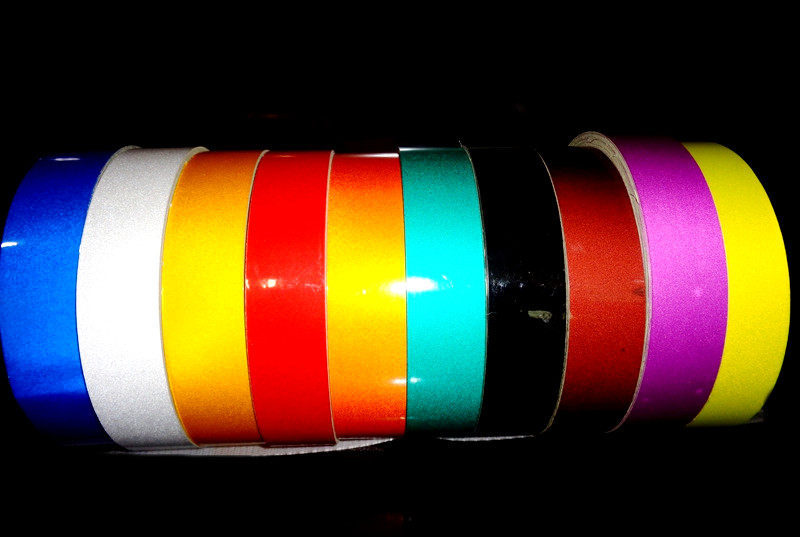 DIY reflective warning with colored bright adhesive tape 6S logo Lineup with personality stickers 2 5cm * 45 7 m