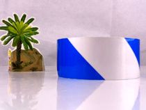 (High quality) Blue and white reflective tape red and white warning tape with reflective scribing tape 5cm * 45 7m
