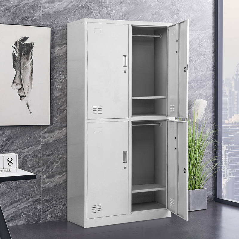 Four doors more wardrobe 4 doors 6 doors Staff Dormitory Change Wardrobe Office Tin Locker Four Doors With Lock Storage Cabinet-Taobao