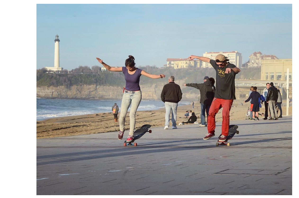 Paris Bridge Long Board Stand Dancing Flat Flower skateboard P Bridge Long Board Nhập khẩu Dance Board Bridge BBQ Long Board Shop - Trượt băng / Trượt / Thể thao mạo hiểm nón bảo hiểm basecamp