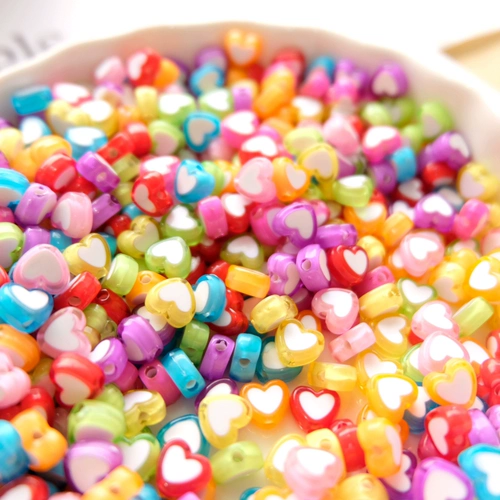 Креативный милый браслет в виде сердечка с буквами, ожерелье ручной работы, акриловые бусины, аксессуары