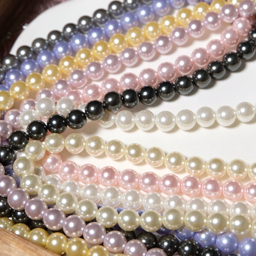 Украшение-шарик из жемчуга, аксессуар ручной работы, аксессуары, многоцветные стеклянные бусины, ожерелье