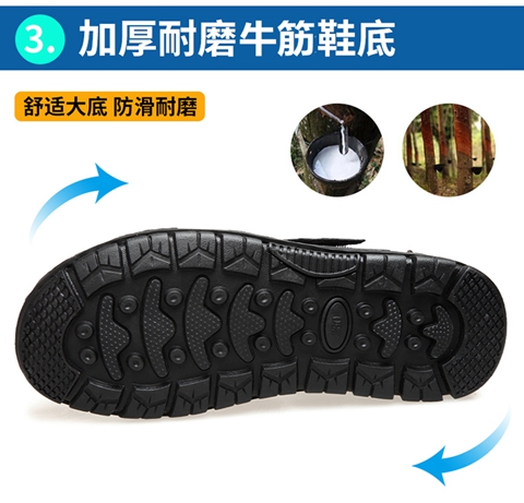 Ông già đi giày nam mùa hè Baotou dép rỗng Giày da nam đi biển - Sandal giày lacoste nam