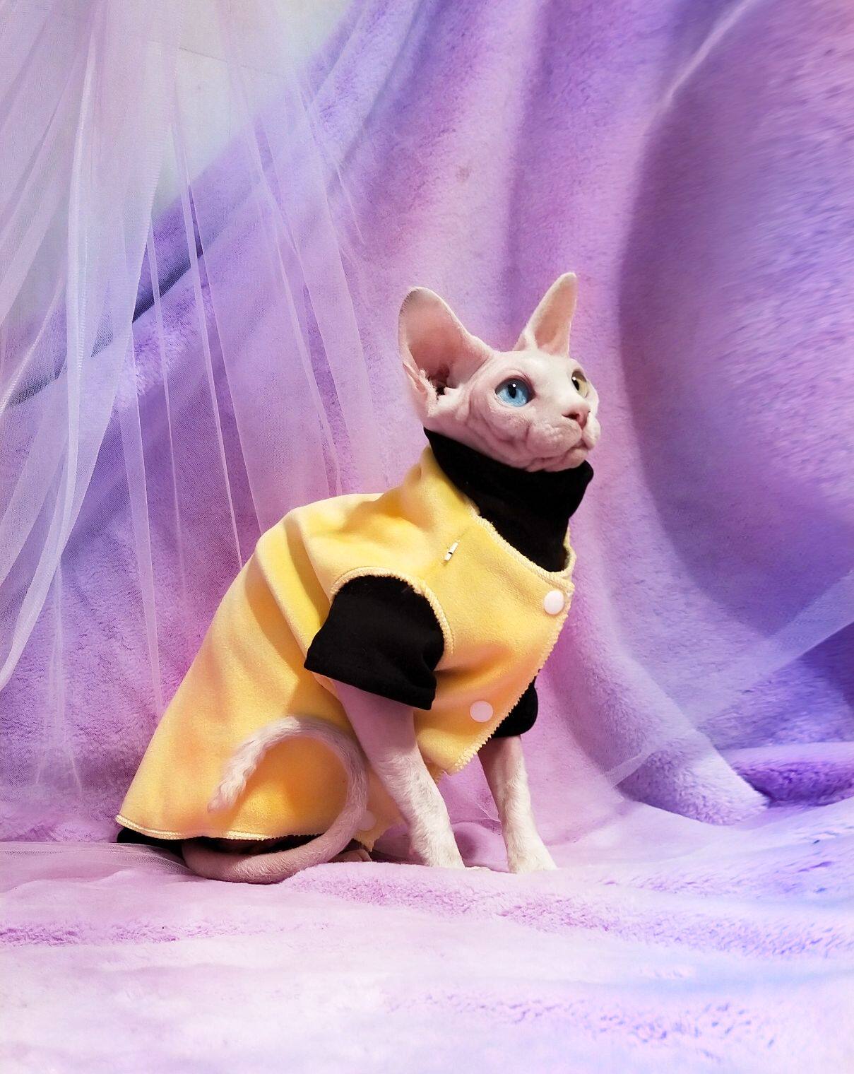 Hairless cat clothes Sphinx custom German spring and summer new pet dog autumn stretch Silver Fox velvet double-sided Velvet