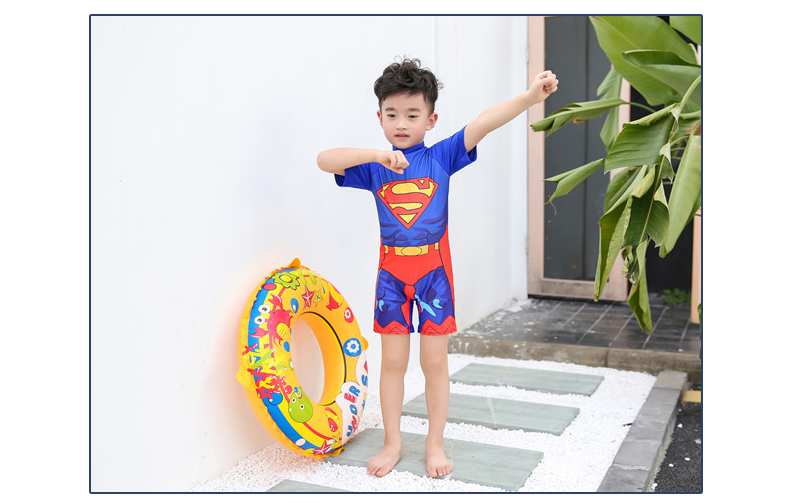 Đồ Bơi trẻ em Trai Xiêm Cậu Bé Lớn Áo Tắm Cậu Bé Superman Altman Wangwan Đội Đồ Bơi Nhanh Khô Kem Chống Nắng kính bơi phoenix