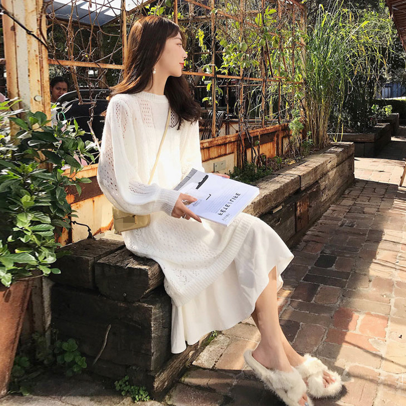 Two sets of spring 2022 new gentleness Wind knit ocean clothing suit a small crowd temperament The goddess Fan Yang is thin