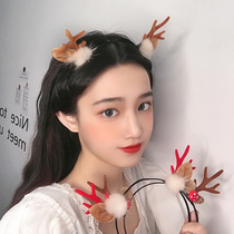Fairy headband small Christmas antlers headgear hair accessories girl hair card elk photo props Net red Christmas decoration