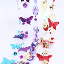 1 8 m PVC wrought sequins Christmas hanging string Christmas decorations wrought iron butterfly decoration styles