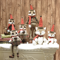 New Plush Santa Snowman Elk Fox Doll Muppets Christmas Gift Ornaments Christmas Decoration