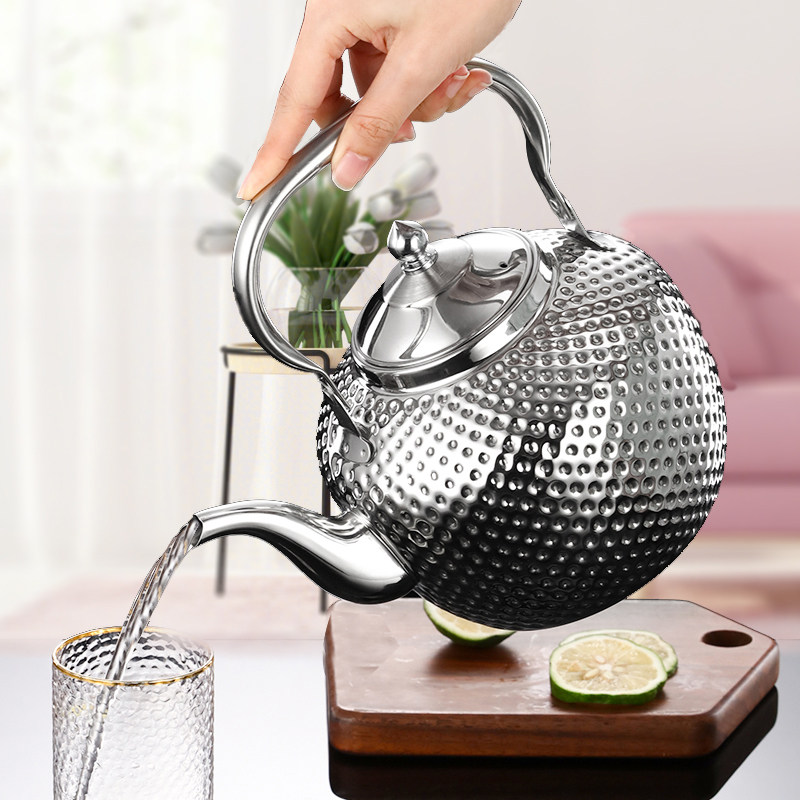 New stainless steel kettle European household restaurant handle teapot electromagnetic oven teapot tea table applicable