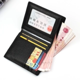 Мужской кожаный вместительный и большой ультратонкий бумажник для школьников, воловья кожа, из натуральной кожи