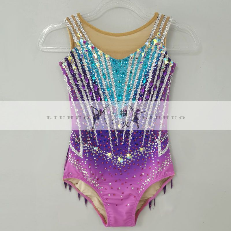 LIUHUO 女の子と子供のための芸術的な体操パフォーマンス服、プロの体操競技服、チアリーディングトレーニング BD8095