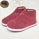 Mùa đông trung niên cao cấp giản dị thủ công dây kéo giày cotton nam và nữ nhà cộng với giày cotton dày nhung ấm