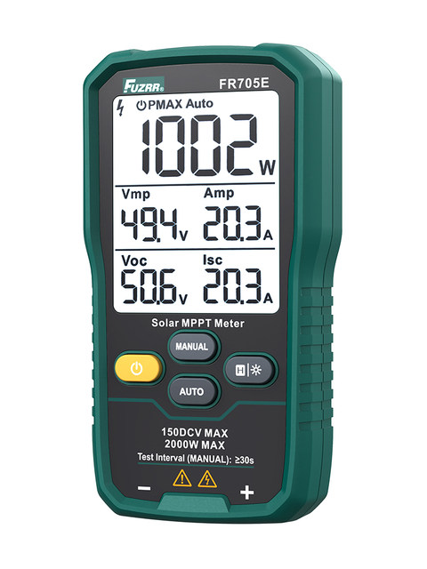 Zhengneng Fr705E High-Precision Digital Display Solar Photovoltaic Power Tester with Maximum Power Pmax 2000W
