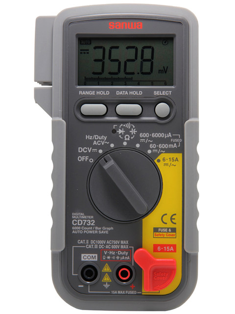 Sanwa Cd732 Imported High-Precision Digital Multimeter, Burn-Proof Electrician's Automatic Range Multi-Purpose Universal Meter