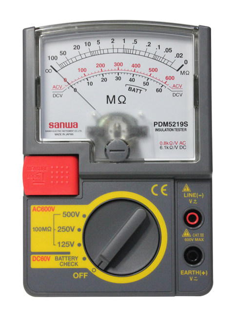 Sanwa Sanwa PDM509S/PDM1529S/PDM5219S pointer insulation resistance meter analog megger