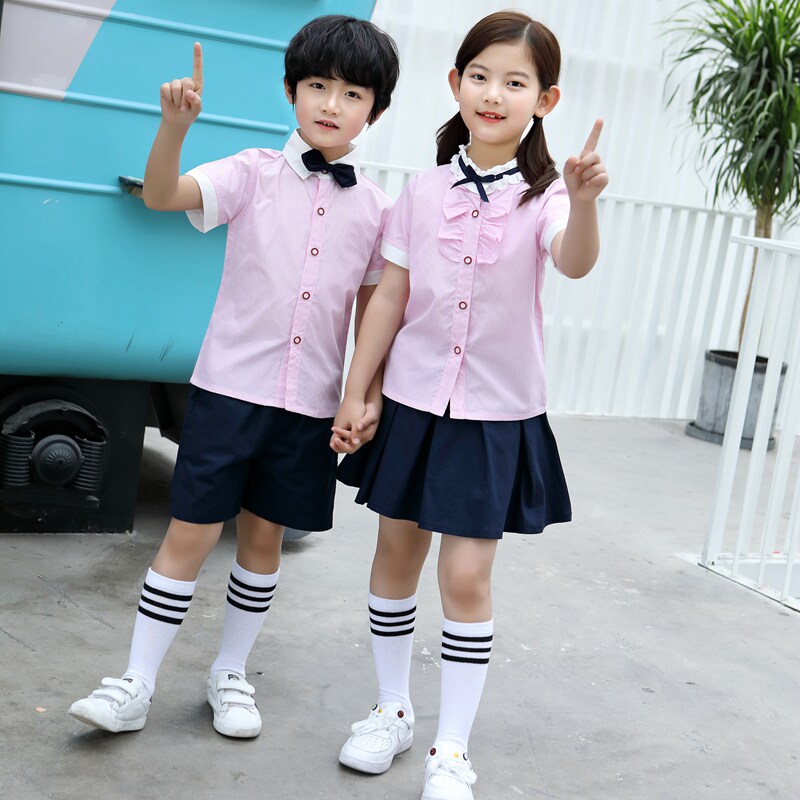 Children Summer Inn College Wind class school uniforms for elementary school uniforms Dress Rehearsal for a kindergarten garden to serve two sets of damp