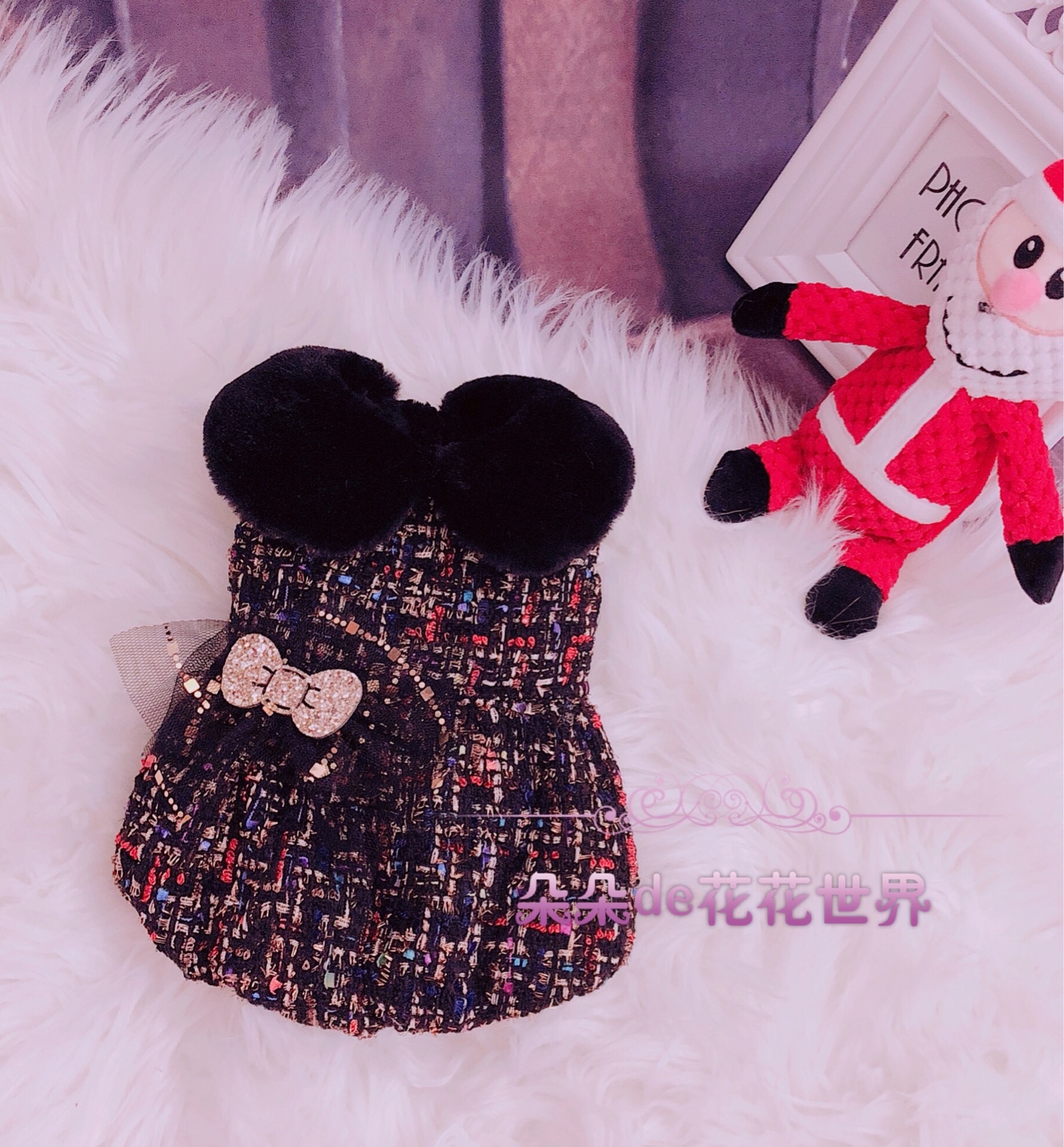 J Pet Cat Dog Teddy Yoke Summer Little Horse Winter Cotton Suit Small Scent Wind Doll Clothes Jacket